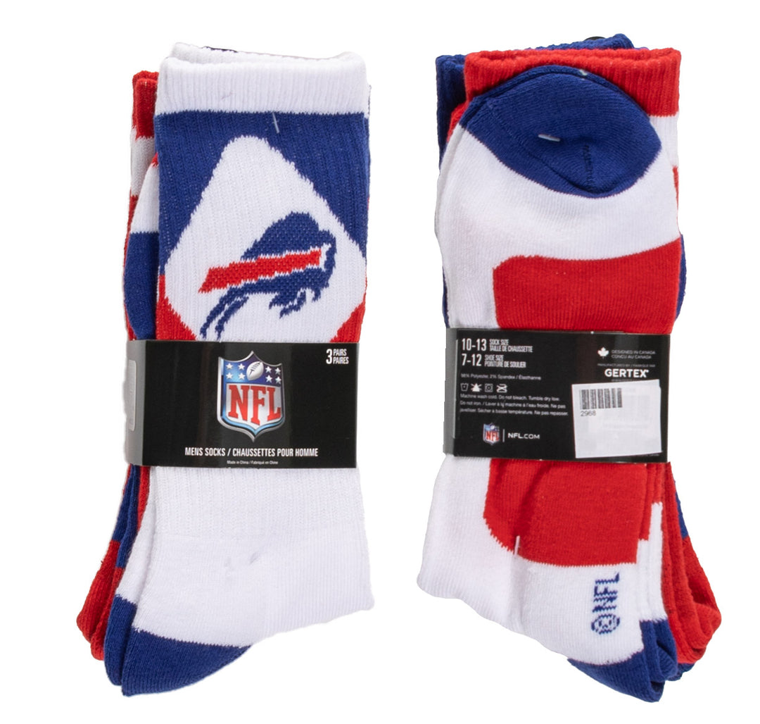 Buffalo Bills Unisex Socks 3-Pack