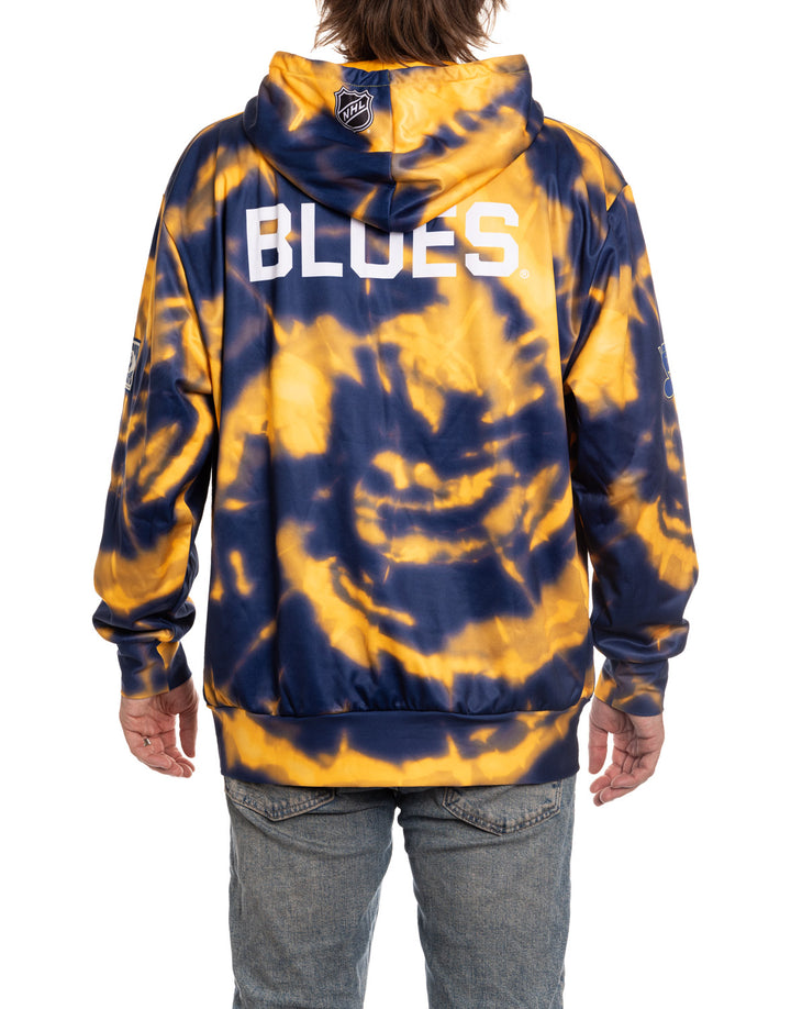 Official NHL licensed St. Louis Blues Tie Dye Sublimation Hoodie