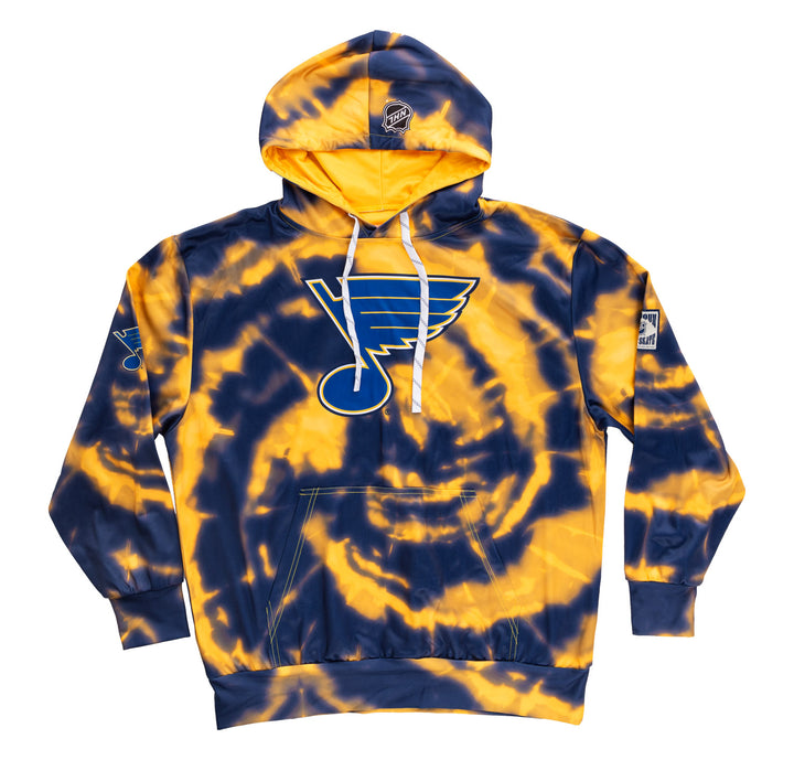 Official NHL licensed St. Louis Blues Tie Dye Sublimation Hoodie