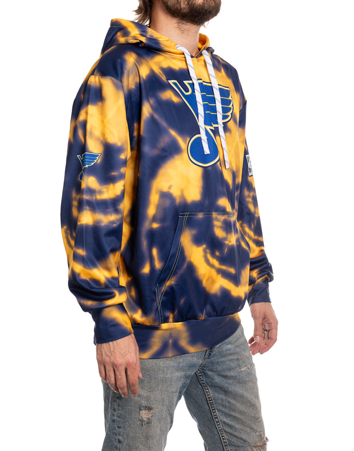Official NHL licensed St. Louis Blues Tie Dye Sublimation Hoodie