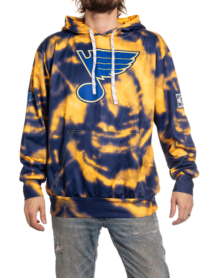 Official NHL licensed St. Louis Blues Tie Dye Sublimation Hoodie