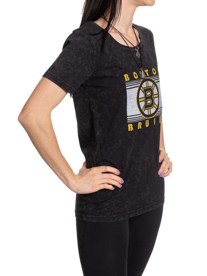 Boston Bruins Women's Acid Wash T-Shirt