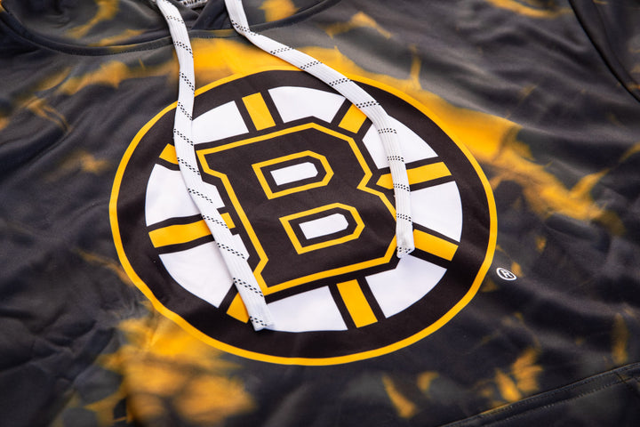 Official NHL licensed Boston Bruins Sublimation Tie Dye Hoodie