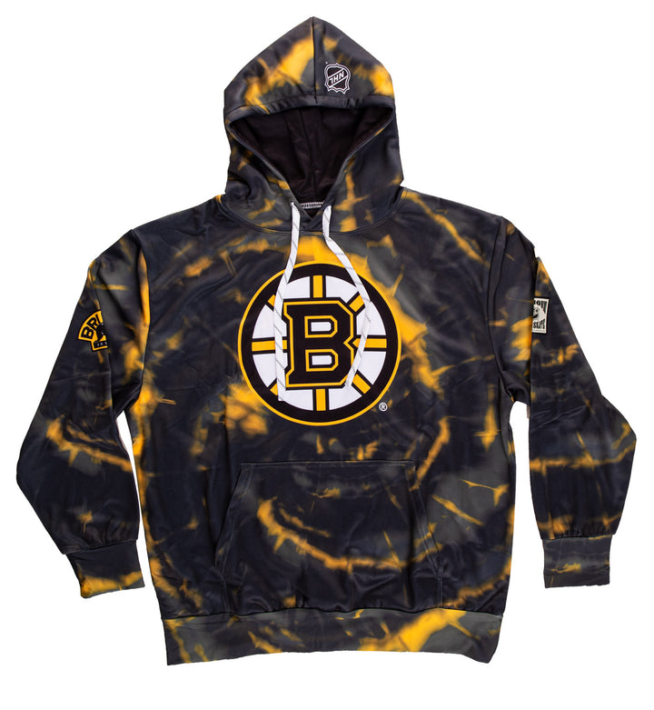 Official NHL licensed Boston Bruins Sublimation Tie Dye Hoodie