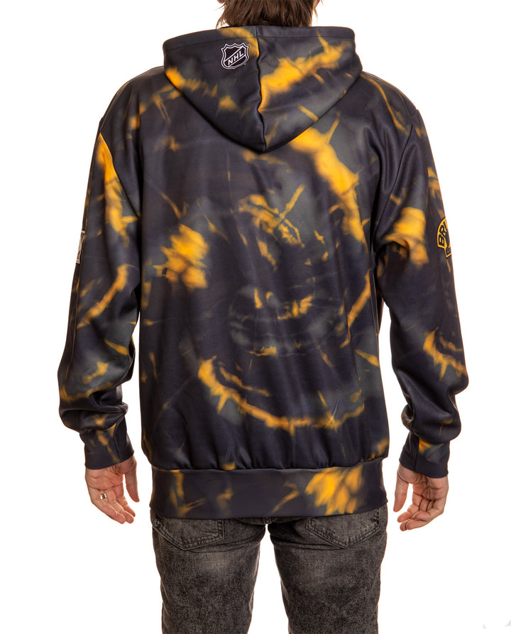 Official NHL licensed Boston Bruins Sublimation Tie Dye Hoodie