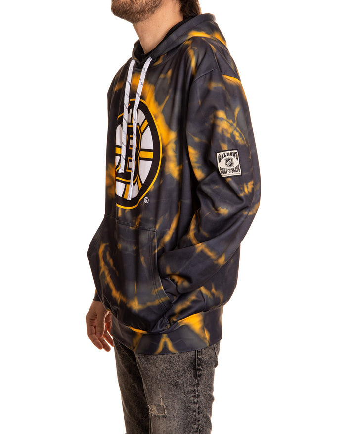 Official NHL licensed Boston Bruins Sublimation Tie Dye Hoodie