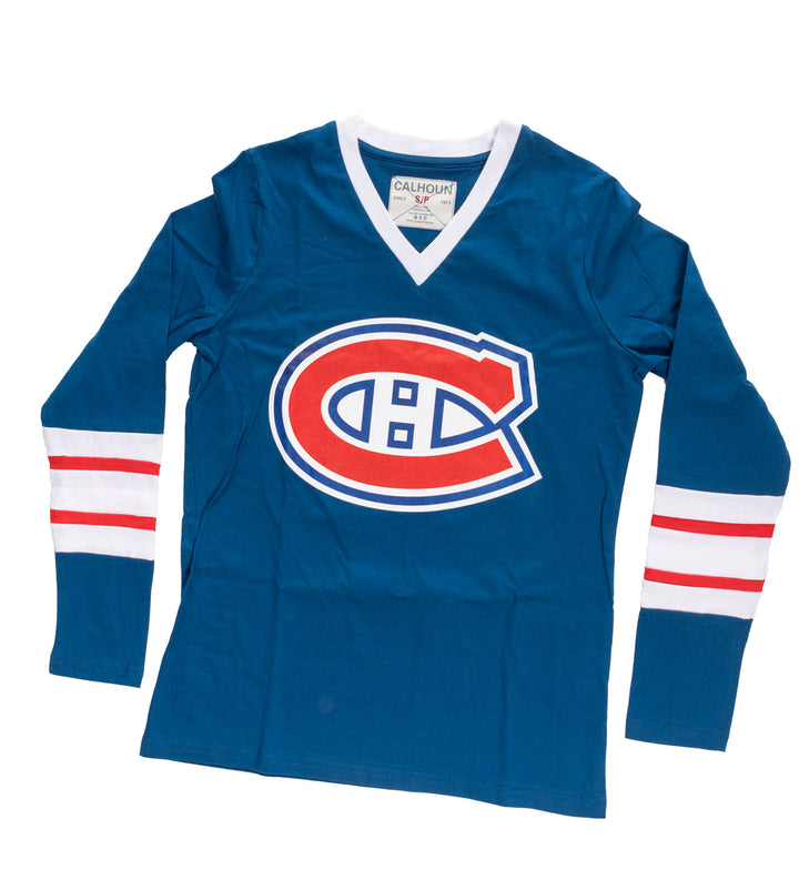 Montreal Canadiens Women's V-Neck Varsity Long Sleeve Shirt