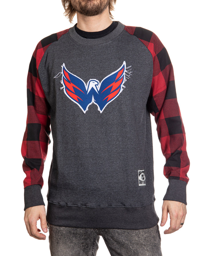 Licensed NHL Washington Capitals Buffalo Plaid sweatshirt