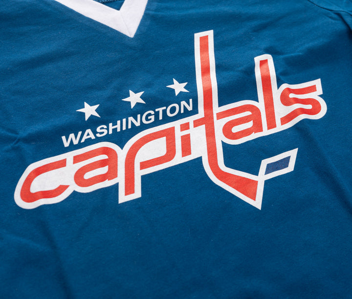 Washington Capitals Women's V-Neck Varsity Long Sleeve Shirt