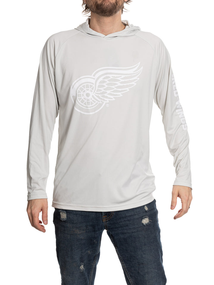 Detroit Red Wings Hooded Rashguard with UV Protection