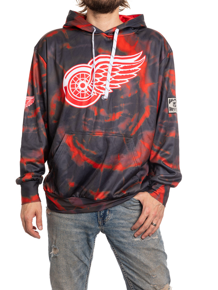 Official NHL licensed Detroit Red Wings Tie Dye Sublimation Hoodie