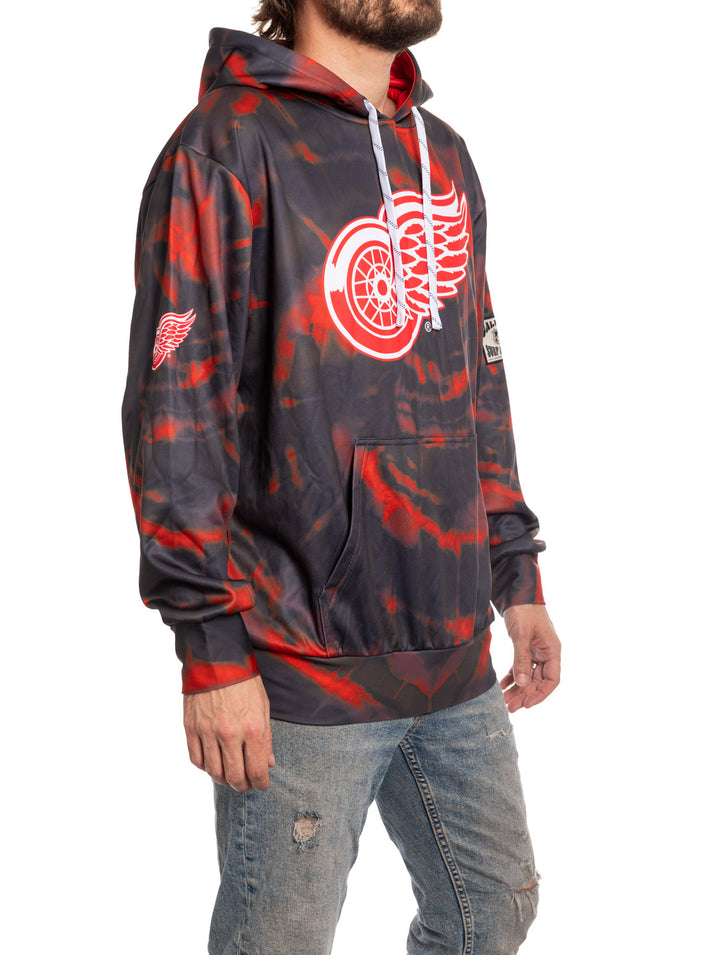 Official NHL licensed Detroit Red Wings Tie Dye Sublimation Hoodie