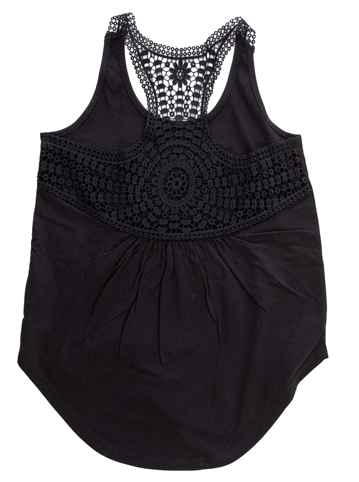 Pittsburgh Penguins Ladies "Distressed" Lace Flowy Tank Top