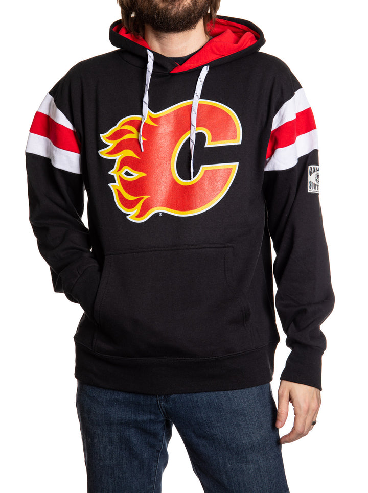 Calgary Flames Varsity Retro Style Hoodie