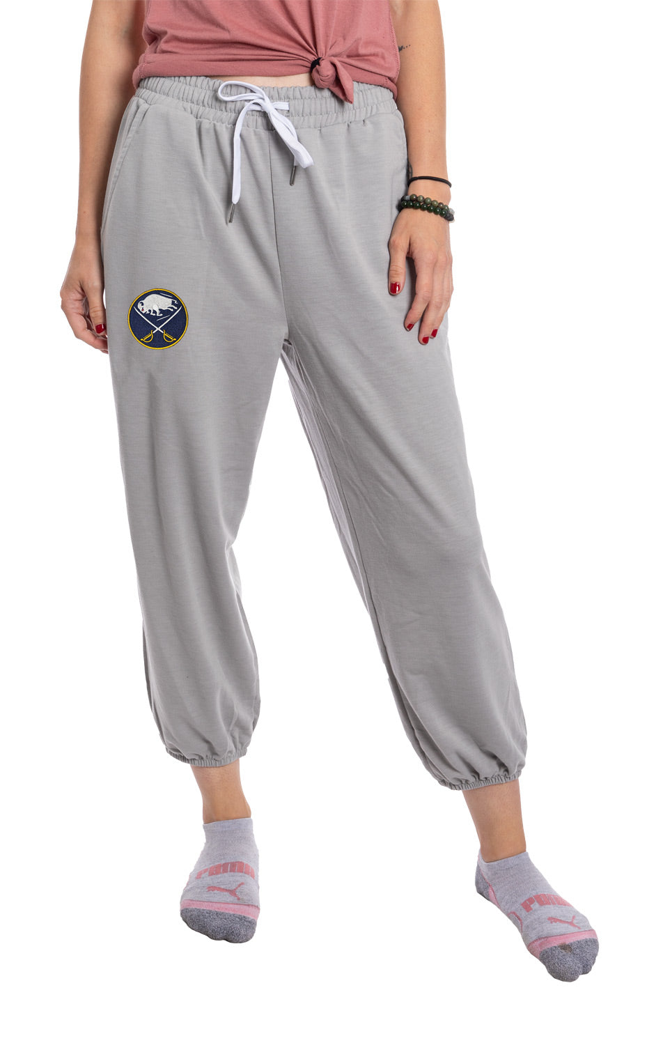 NHL licensed Buffalo Sabres Ladies Cropped Joggers