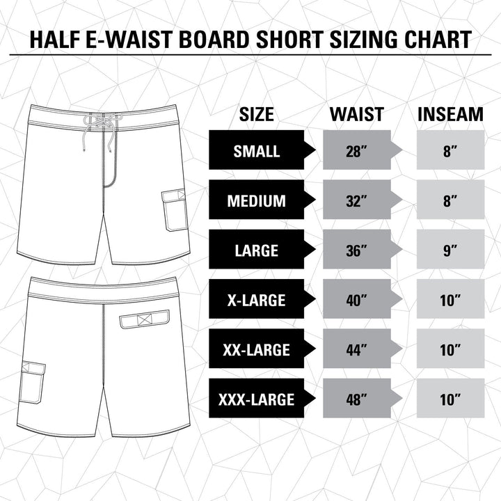 Colorado Avalanche Green Camo Boardshorts Size Guide