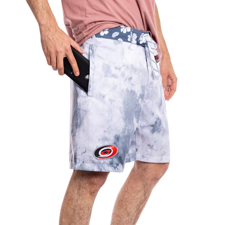 Carolina Hurricanes Grey Watercolour Boardshorts for Men