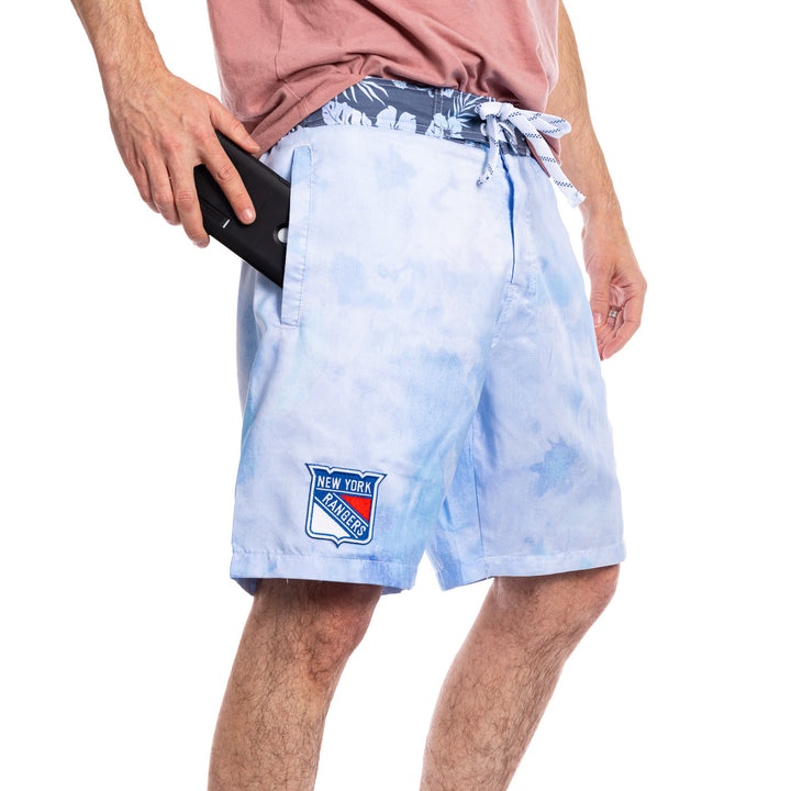 New York Rangers Blue Watercolour Boardshorts for Men