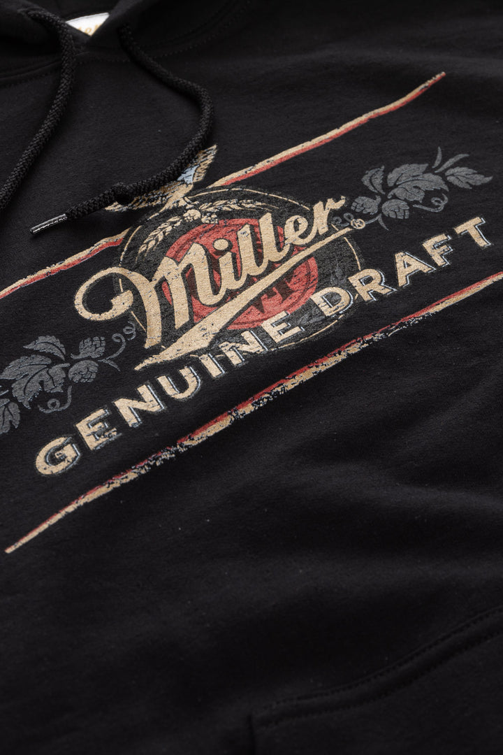 Miller Genuine Draft Classic Logo Black Hoodie