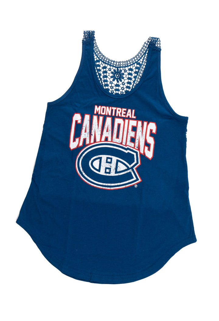 Montreal Canadiens Ladies "Distressed" Lace Flowy Tank Top