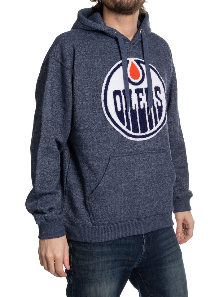 NHL Edmonton Oilers Unisex Nantucket Hoodie with Chenille Logo Crest