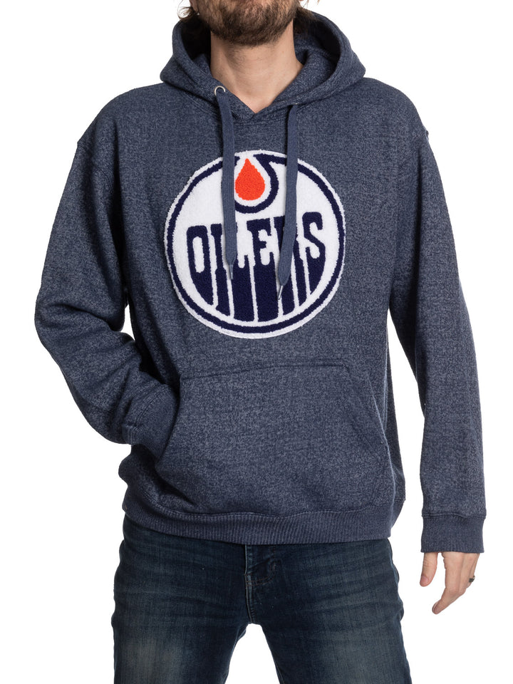 NHL Edmonton Oilers Unisex Nantucket Hoodie with Chenille Logo Crest