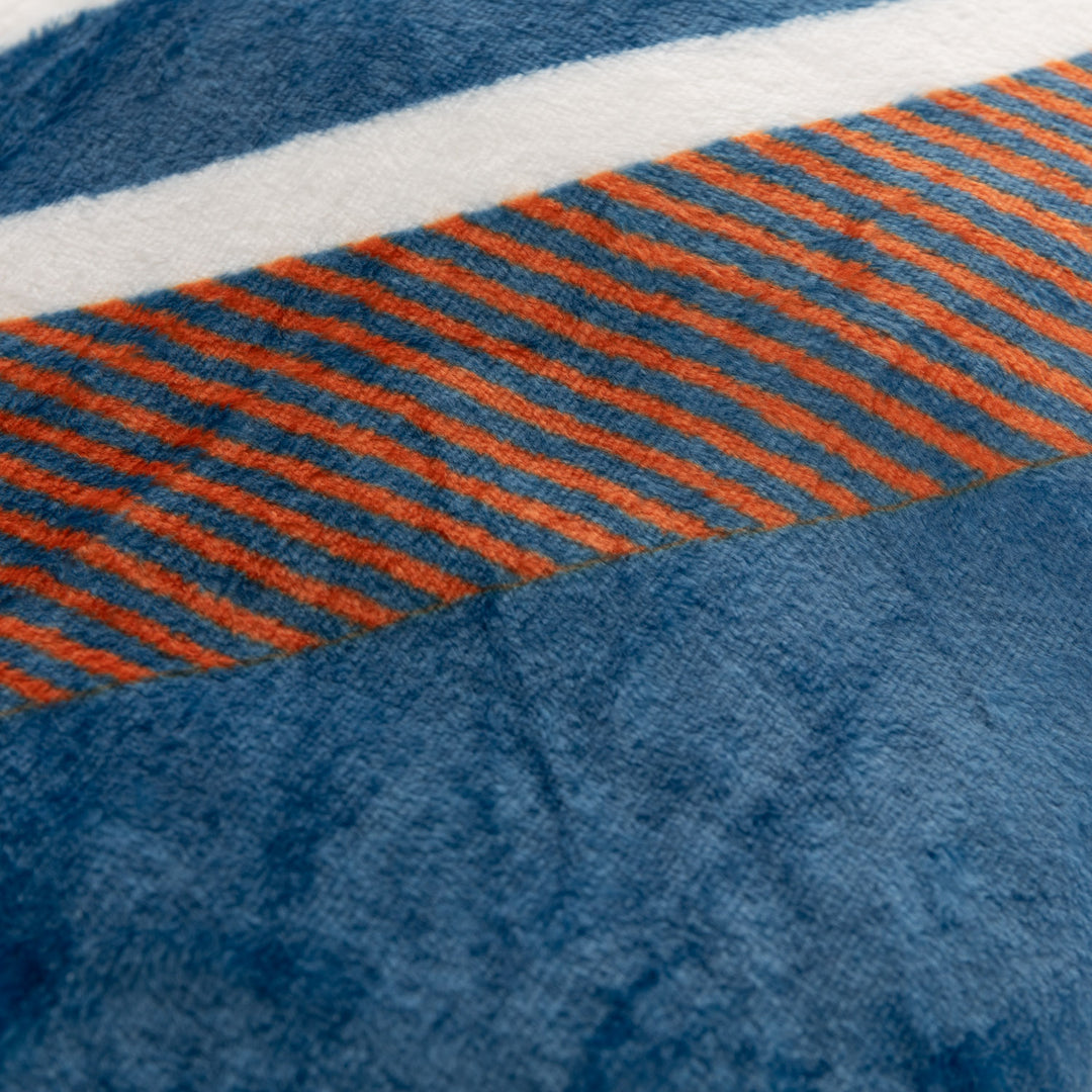 Edmonton Oilers NHL Ultra-Plush Flannel Plaid Throw Blanket (50" by 60")
