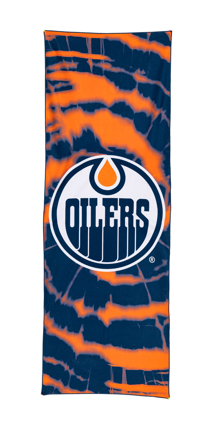 Edmonton Oilers Tie Dye effect Beach Towel (84" by 30")