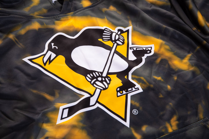 Official NHL Licensed Pittsburgh Penguins Tie Dye Sublimation Hoodie