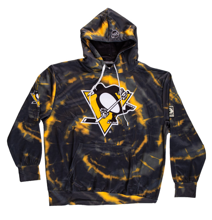 Official NHL Licensed Pittsburgh Penguins Tie Dye Sublimation Hoodie