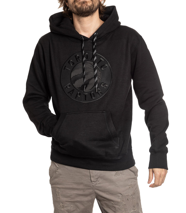 Bulletin Black on Black Toronto Raptors Primary Logo Hoodie