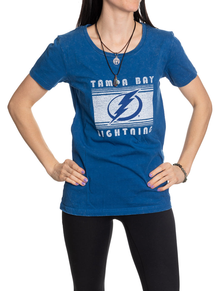 Tampa Bay Lightning Women's Acid Wash T-Shirt