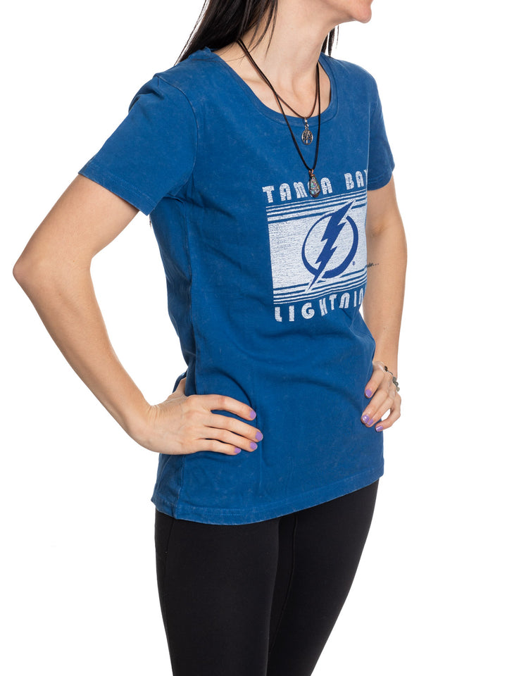 Tampa Bay Lightning Women's Acid Wash T-Shirt