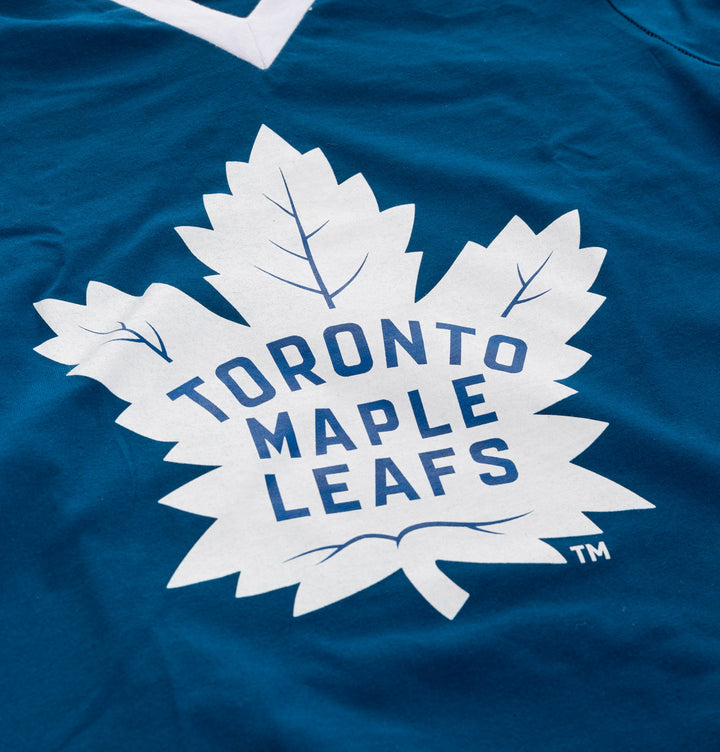 Toronto Maple Leafs Women's V-Neck Varsity Long Sleeve Shirt