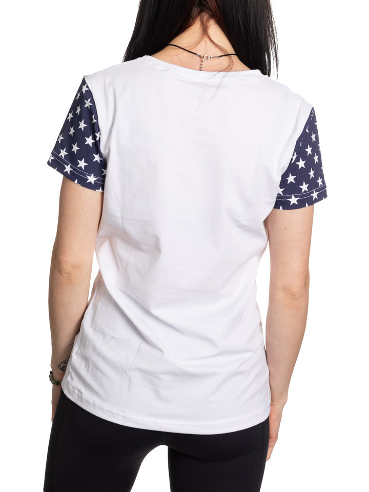 USA Stars and Stripes Ladies T-shirt