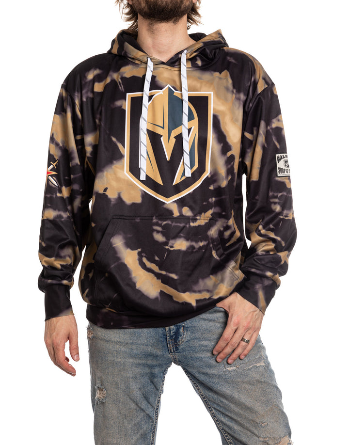 Official NHL licensed Vegas Golden Knights Tie Dye Sublimation Hoodie