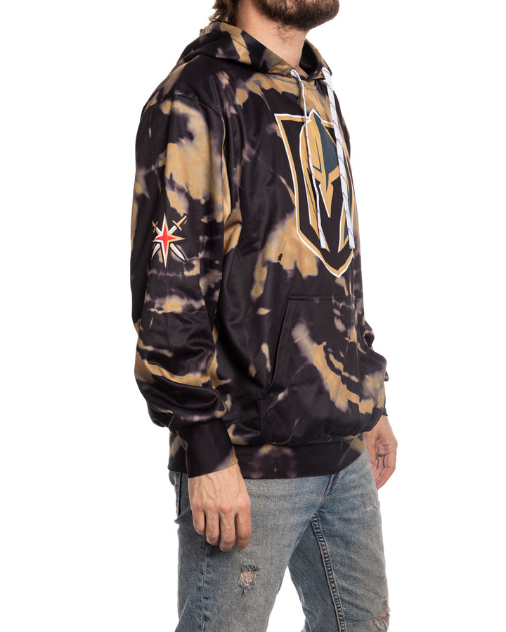 Official NHL licensed Vegas Golden Knights Tie Dye Sublimation Hoodie