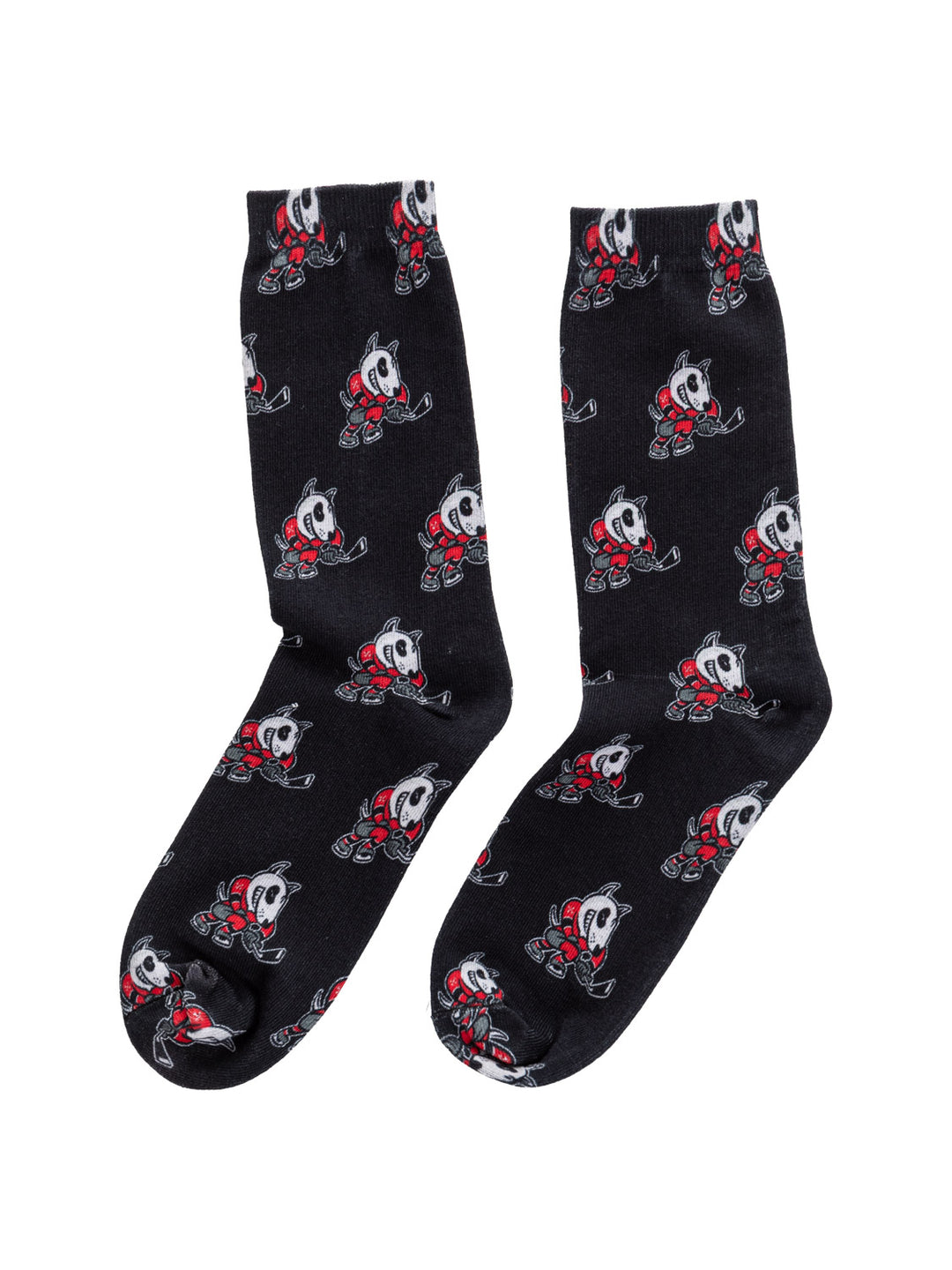 Niagara IceDogs Bones Scatter Print Lucky Game Day Socks