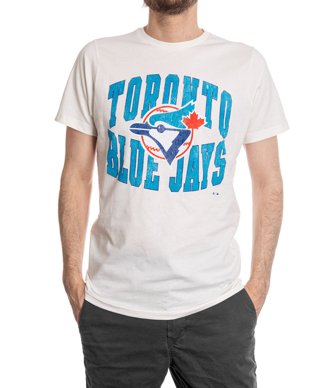 Bulletin MLB Men's Toronto Blue Jays Natural logo T-Shirt
