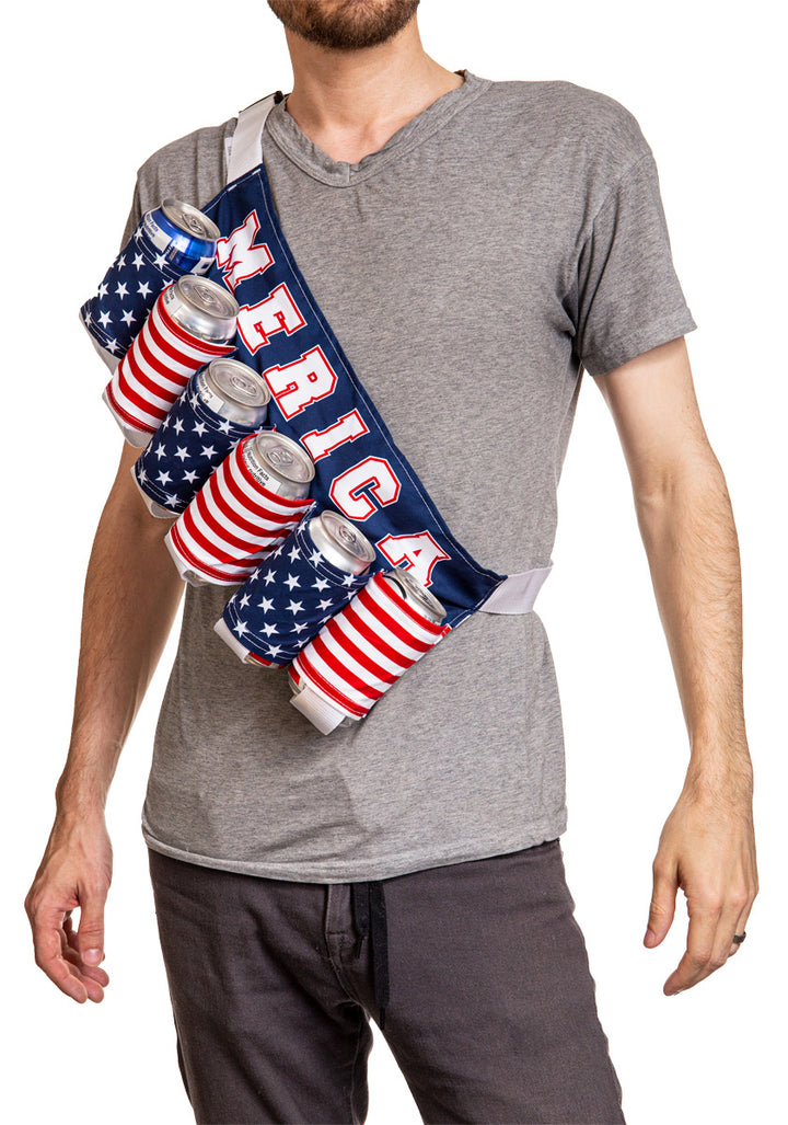 'Merica Beer Belt - Novelty Beverage Holder