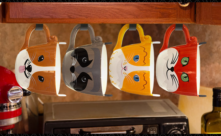 16oz Ceramic Cat Mug - Novelty Cappuccino Cup