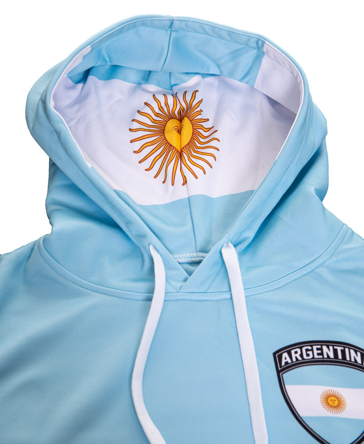 Argentina World Soccer Sublimated Hooded Sweatshirt