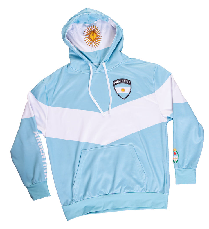 Argentina World Soccer Sublimated Hooded Sweatshirt