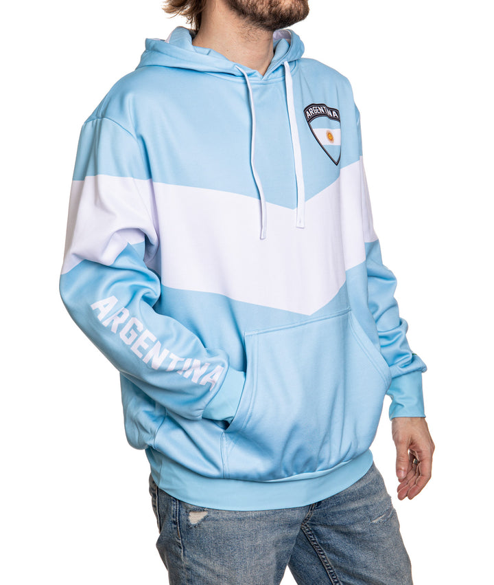 Argentina World Soccer Sublimated Hooded Sweatshirt