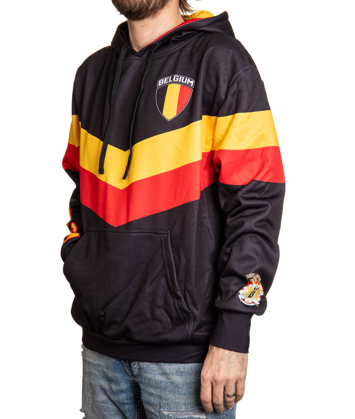 Belgium World Soccer Sublimated Hooded Sweatshirt