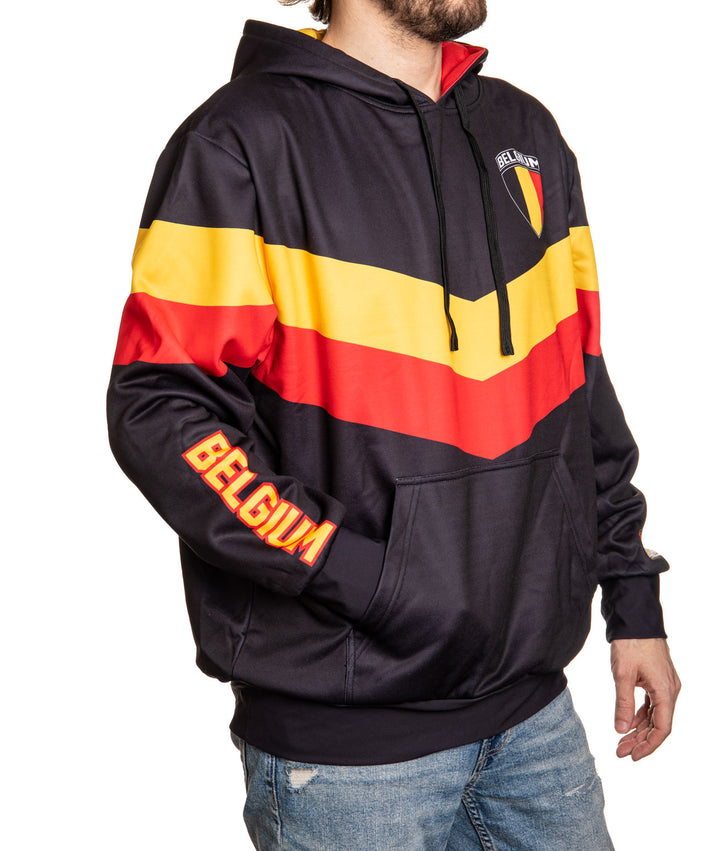 Belgium World Soccer Sublimated Hooded Sweatshirt