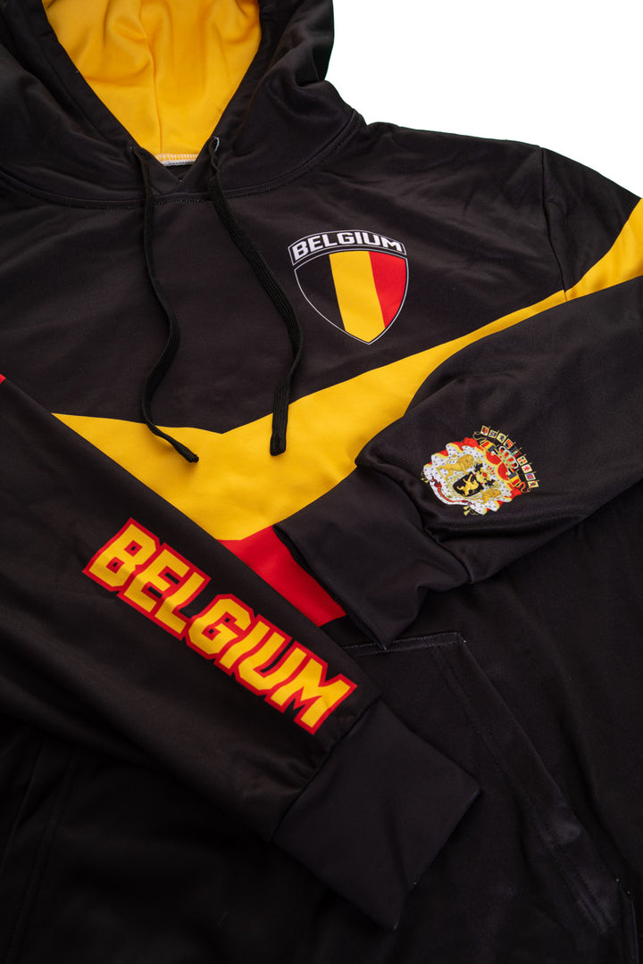 Belgium World Soccer Sublimated Hooded Sweatshirt