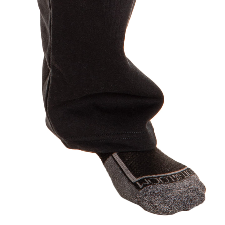 Chicago Blackhawks Embroidered Logo Sweatpants Close Up of Open Leg Bottoms