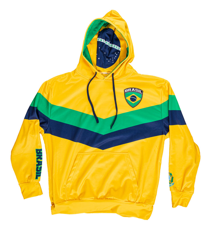 Brazil World Soccer Sublimated Hooded Sweatshirt