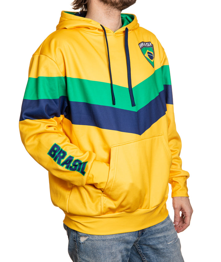Brazil World Soccer Sublimated Hooded Sweatshirt